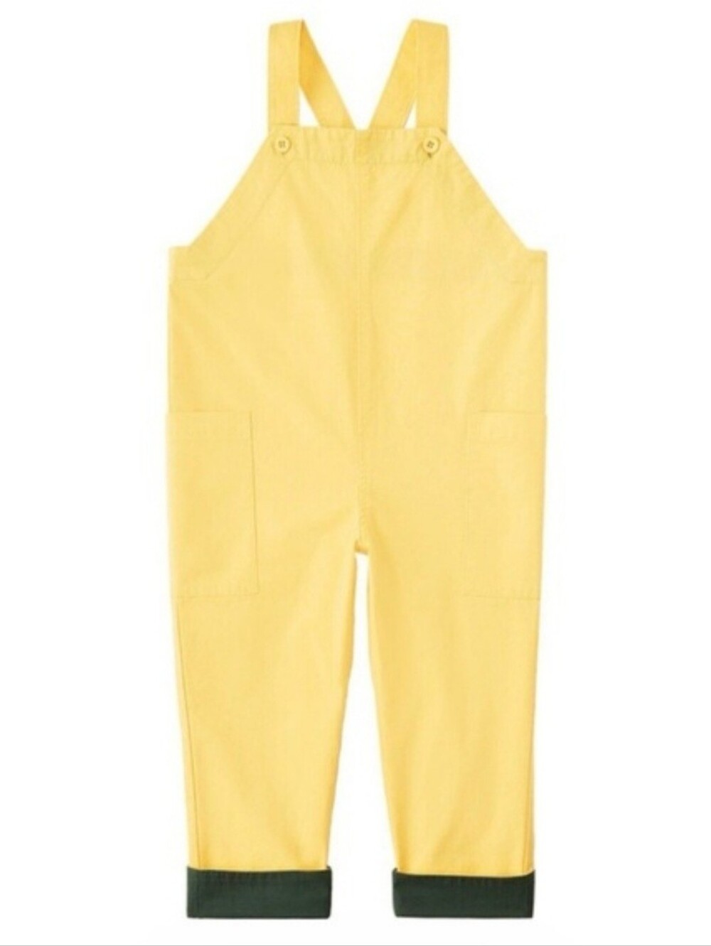 The Sunday collective Fisherman Overralls Samoan Sun Yellow Cropped New Roll Cuf